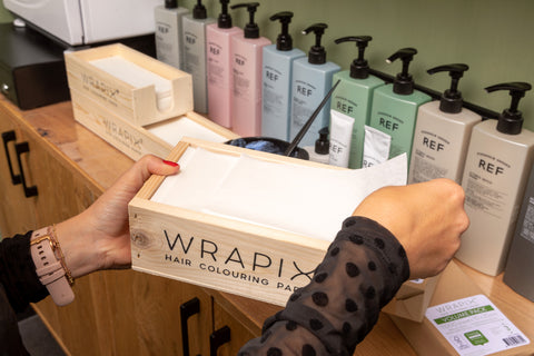 Wrapix Backbar Storage tray in salon
